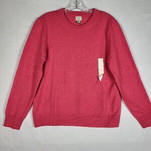 A New Day Cashmere-Like Sweater Women's Medium Pink Soft Classic NWT